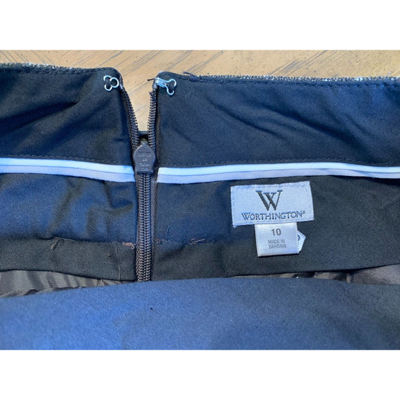 Worthington Deep Chocolate Ruffle Pencil Skirt Brown size 10 - Picture 7 of 8